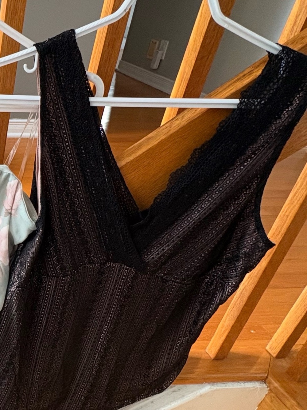 Dynamite Black Lace V-Neck Bodysuit